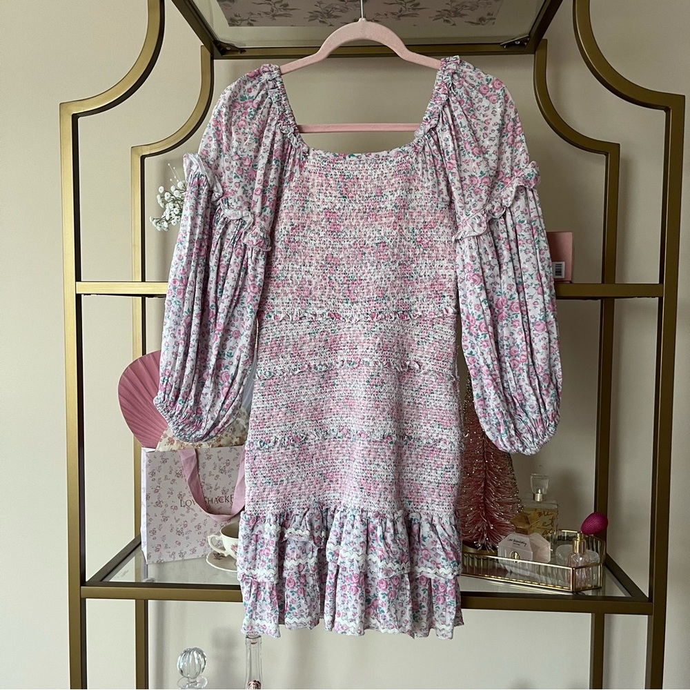LoveShackFancy Ensley Smocked Dress Size XS - Picture 5 of 8